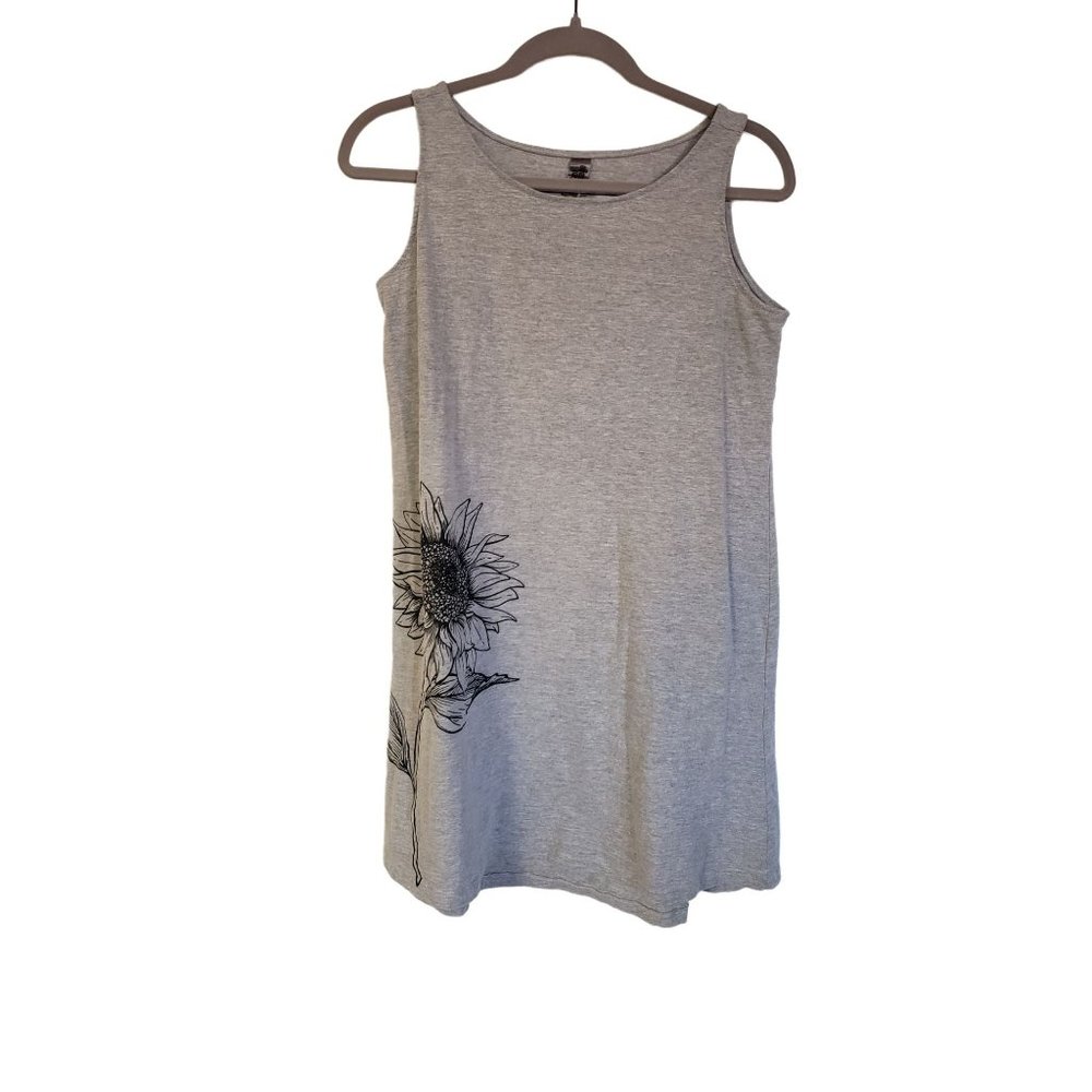 Instant Message‎ Sunflower dress size Medium gray